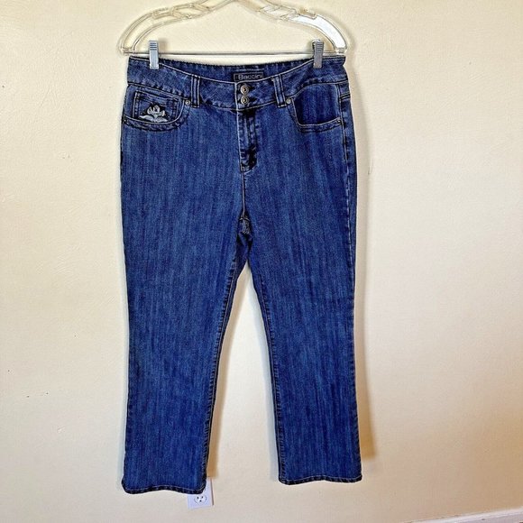 Baccini Jeans Womens 12 Jeans Bootcut Denim Pants Ladies Medium Wash Blue New - Picture 1 of 8